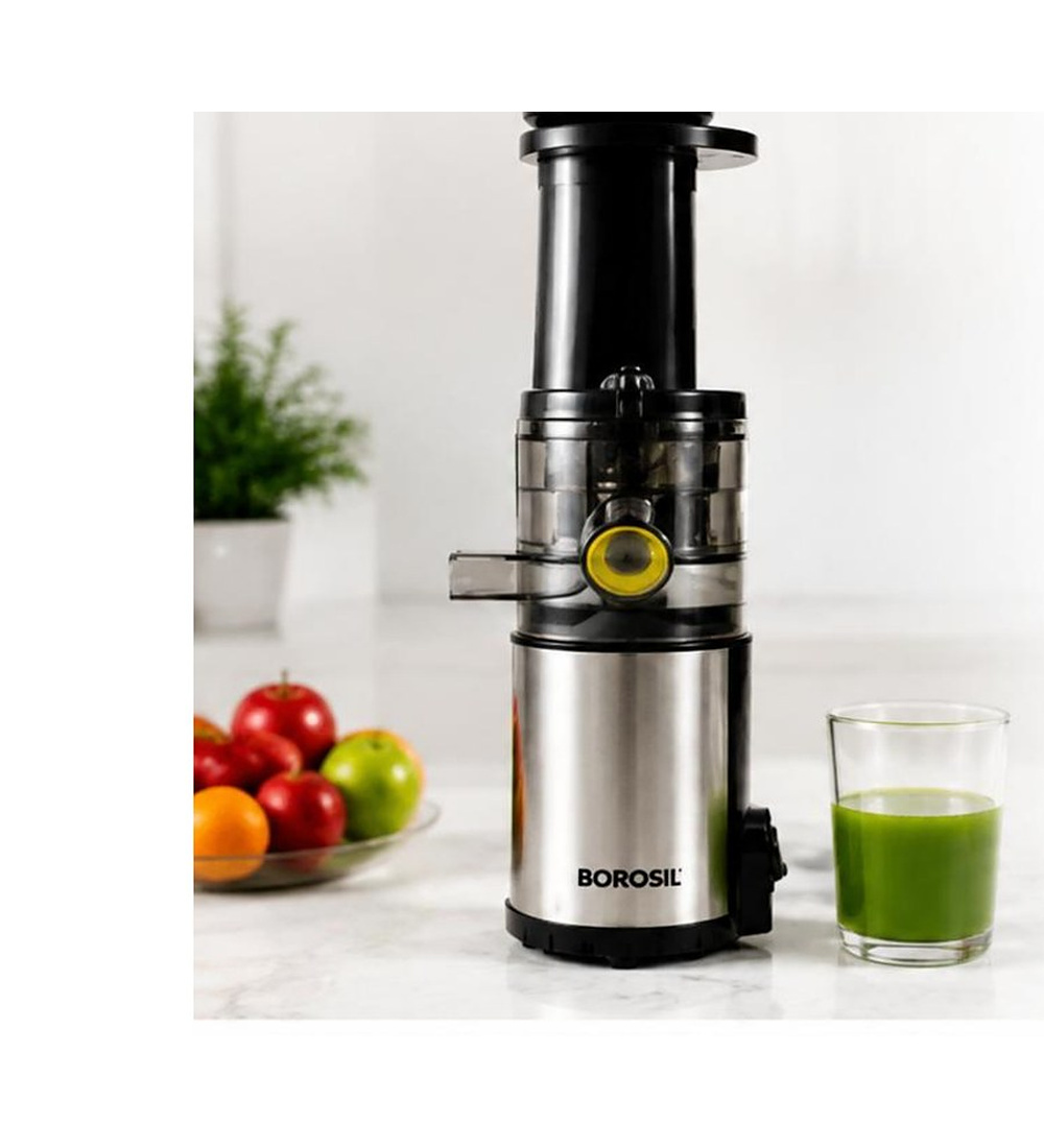Juicewell 100W Cold Press Slow Juicer Black Steel color