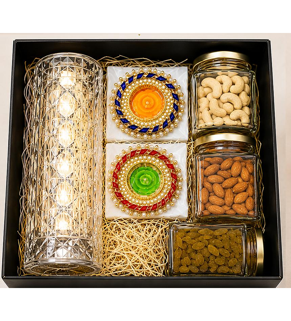 Golden Dry Fruit Festive Hamper